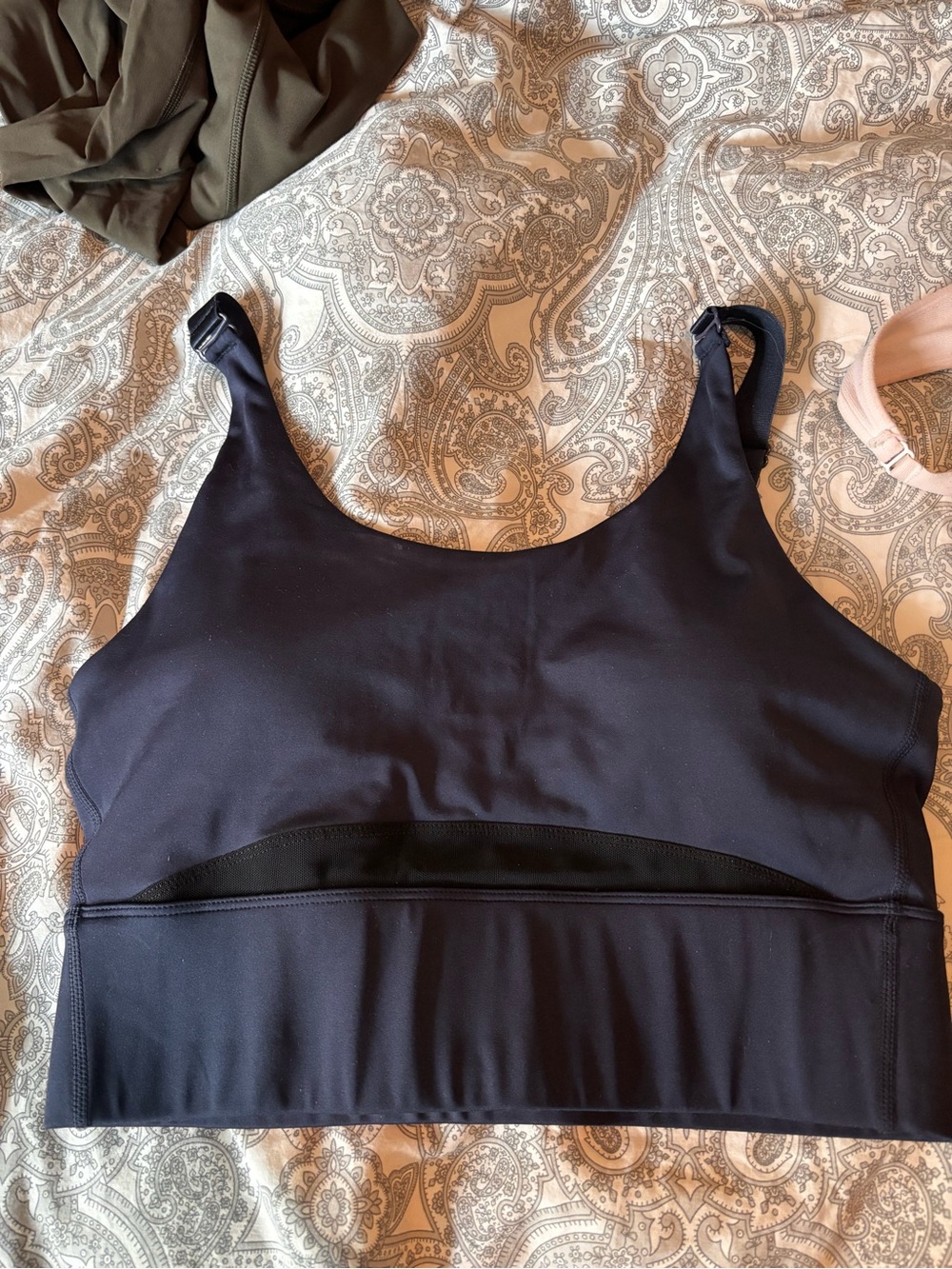 Women's Black Seamless Crop Bralette - Unbranded